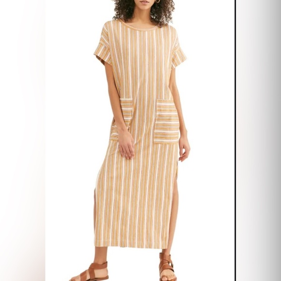 FREE PEOPLE FP Beach Marguerite
Striped Tee Maxi Dress Size XS TP - Picture 2 of 7